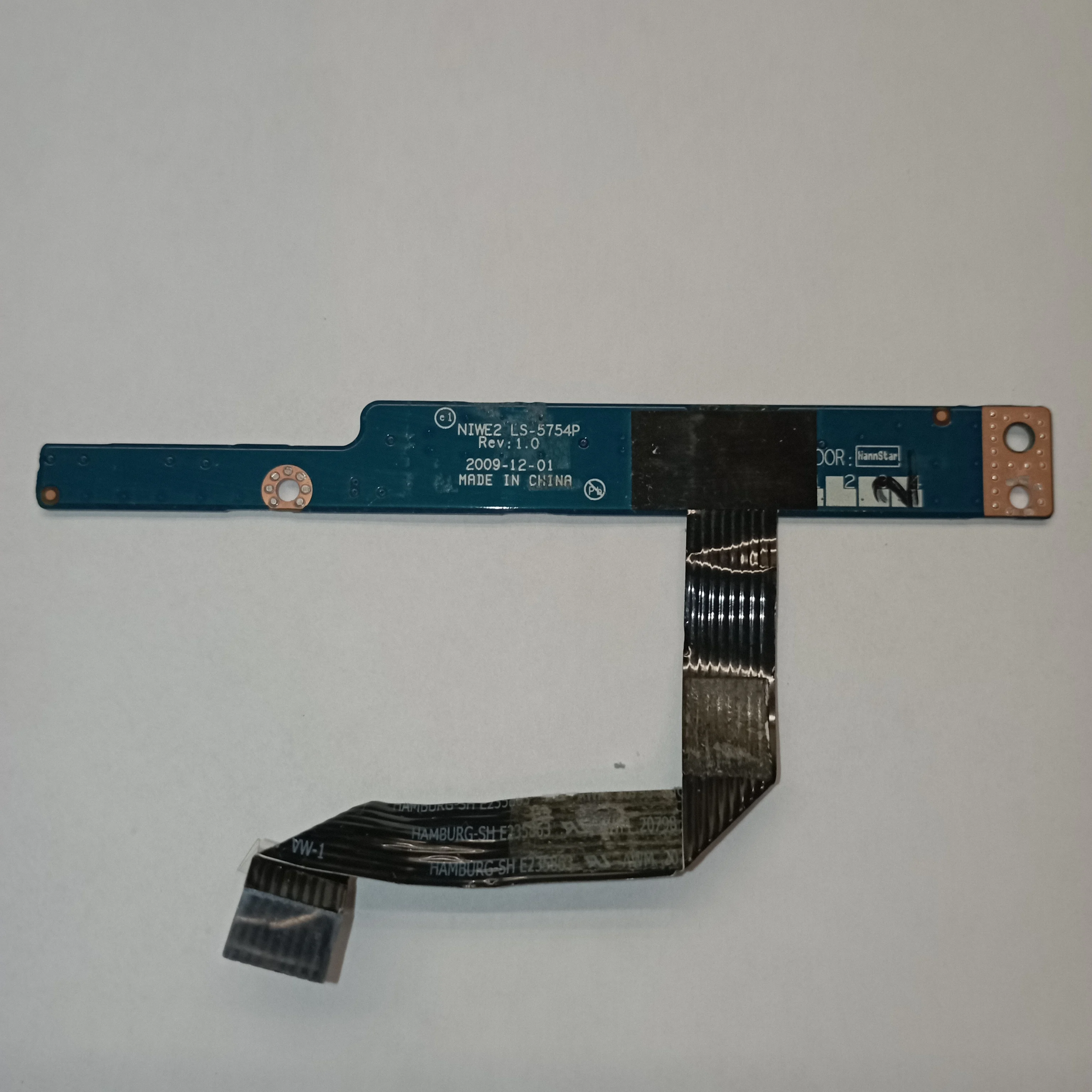 Плата кнопки включения для ноутбука Lenovo G560 G565 Z565 LS-5754P оригинал б/у |