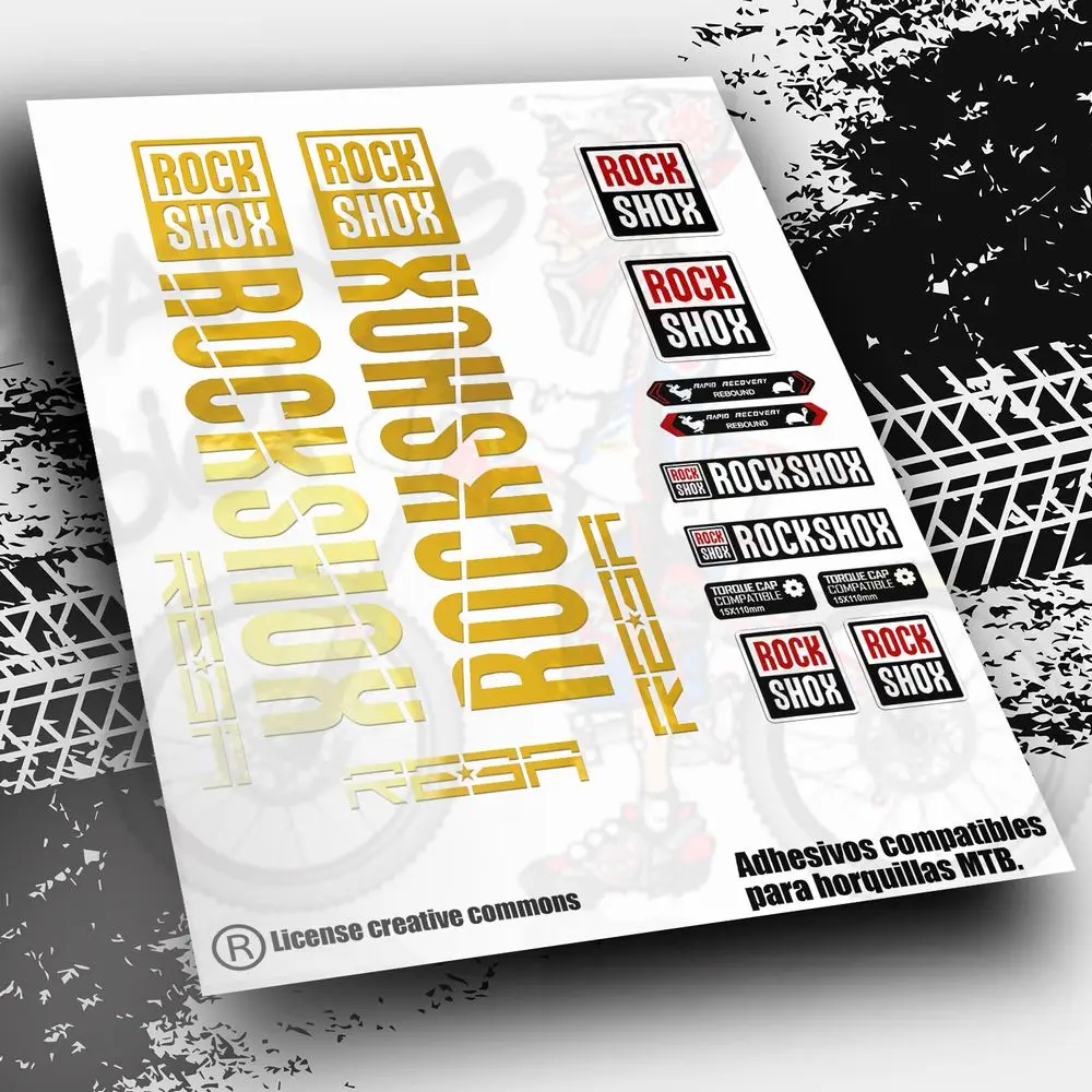 Совместимые Стикеры, Шпилька для волос ROCKSHOX REBA PB18, наклейки для горного велосипеда, Аксессуары для велосипеда, стикеры, Шпилька для волос
