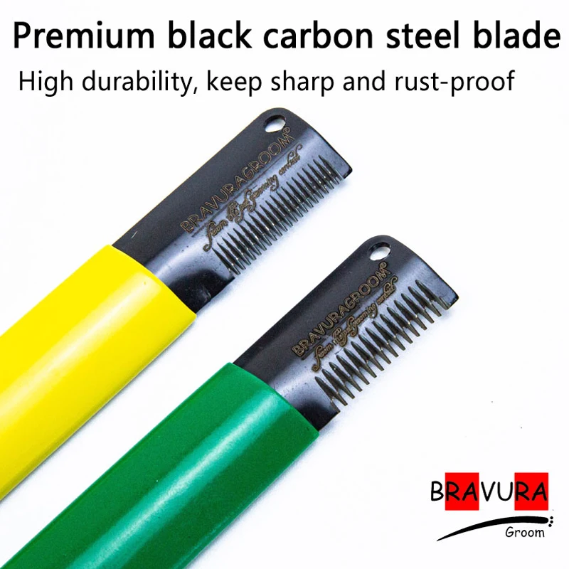 Цена Гребень для собак, аксессуары для ошейников и собак, стальной нож для выщипывания собак