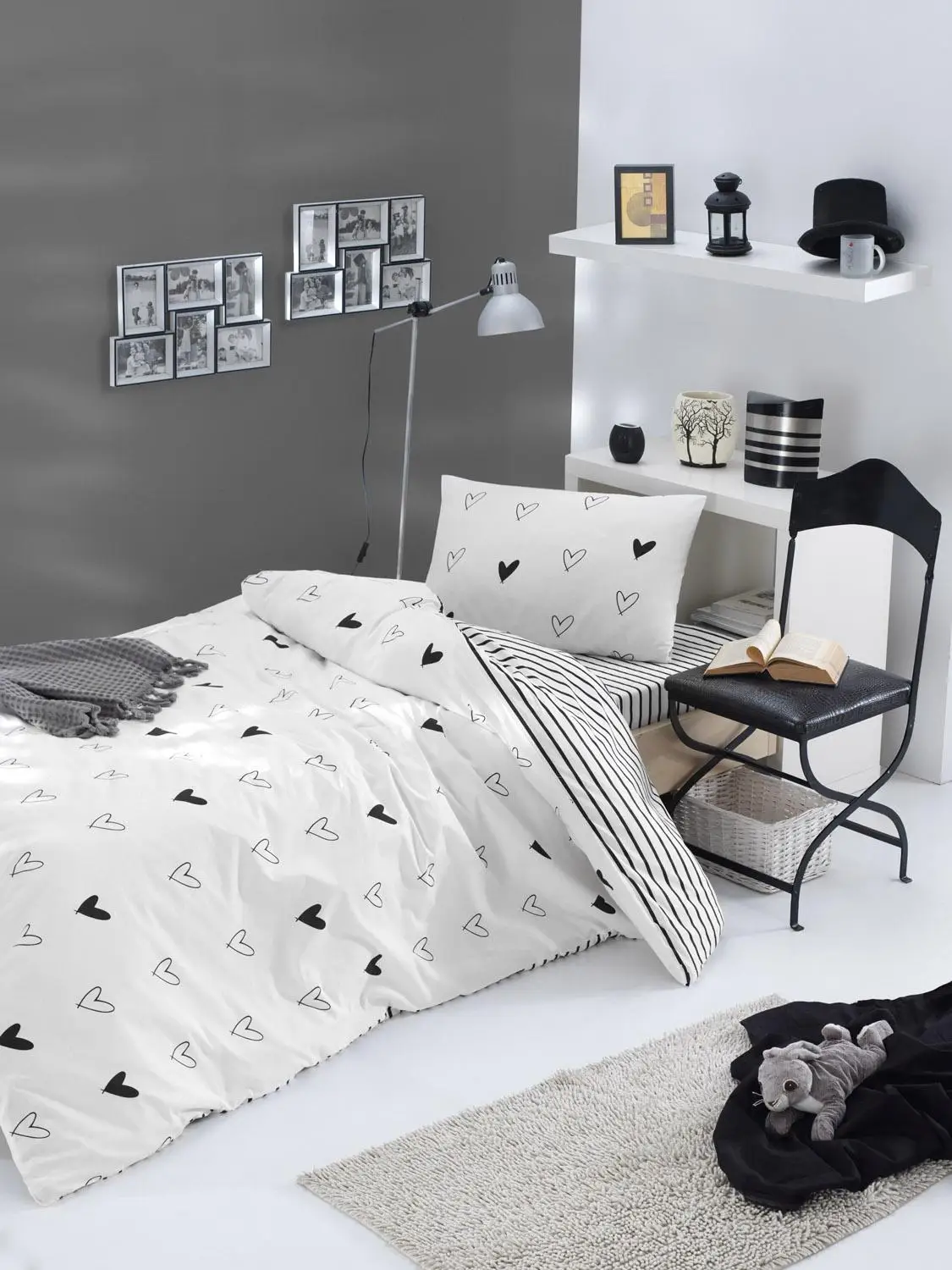 

100% Cotton Printed Duvet Cover Home Textiles Family Bedding Set Pillowcase