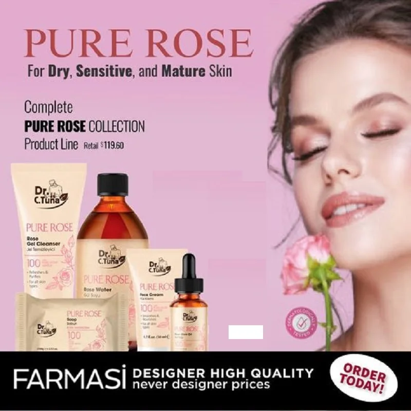 

SKINCARE REGIMEN-PURE ROSE | DR. C. TUNA | FARMASI SET OF 5 PCS / MADE IN TURKEY