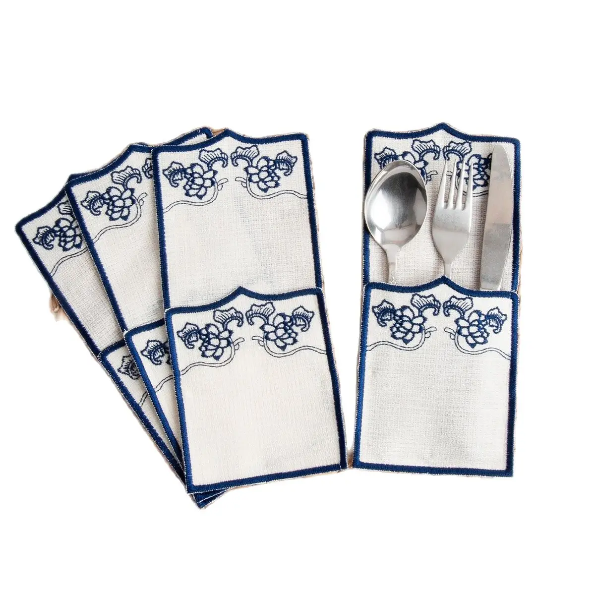 

Linen Cotton Set of 12 special handmade table spoon serving accessories Dinner Napkin Party Decoration tablecloth High end