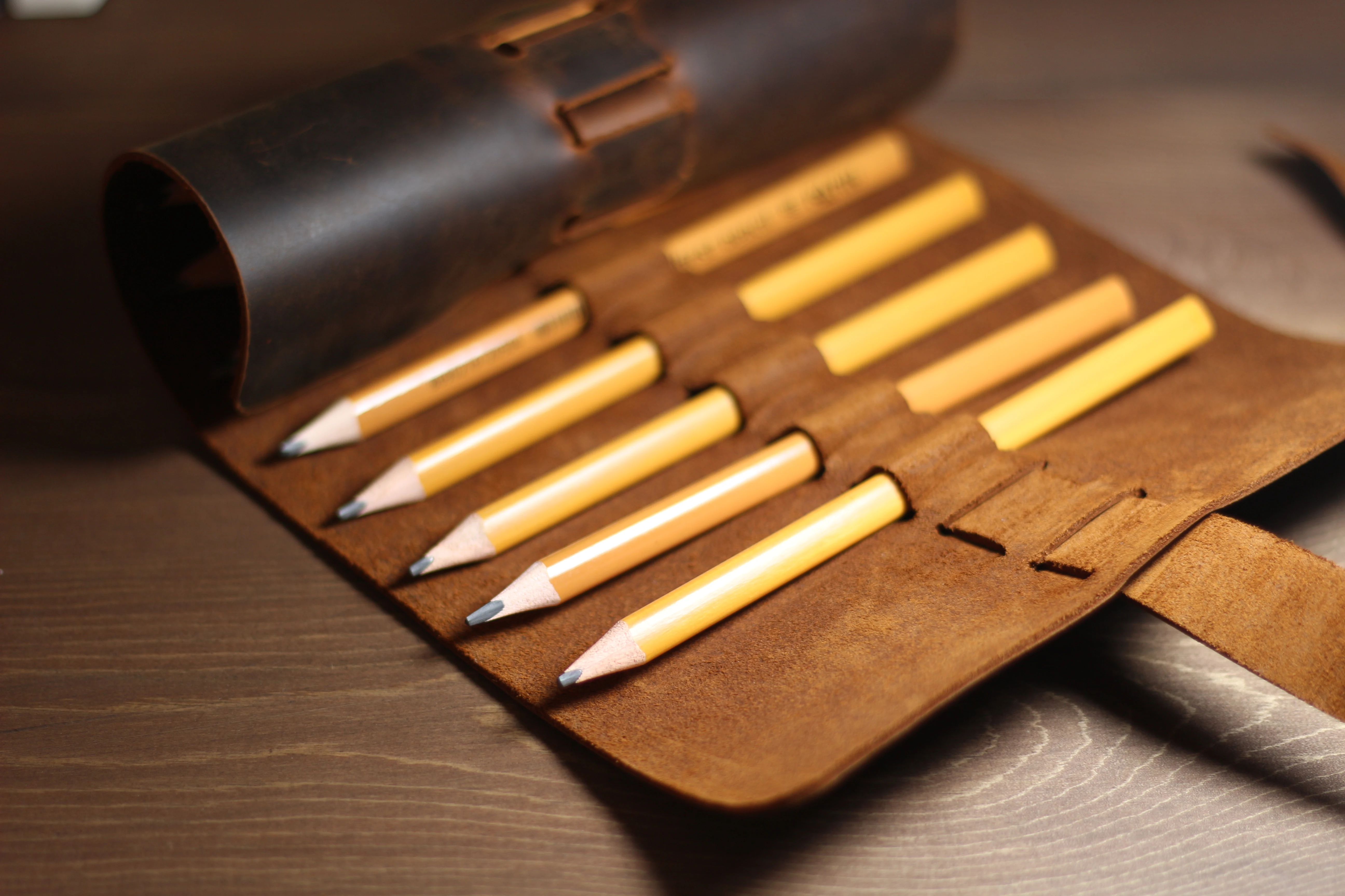 Футляр для ручек Valuaes из натуральной кожи пенал-сумочка портативный чехол