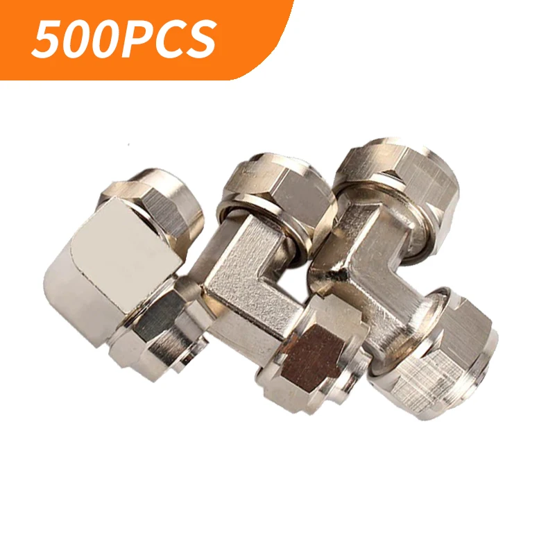 

500pcs PV quick twist elbow metal lock nut quick pneumatic right angle bending 90 degrees