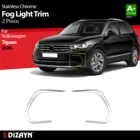 Для Volkswagen Tiguan 2 Хромированная противотуманная рама из нержавеющей стали 2 шт. внешние автомобильные аксессуары Запчасти автотовары наклейки Стайлинг