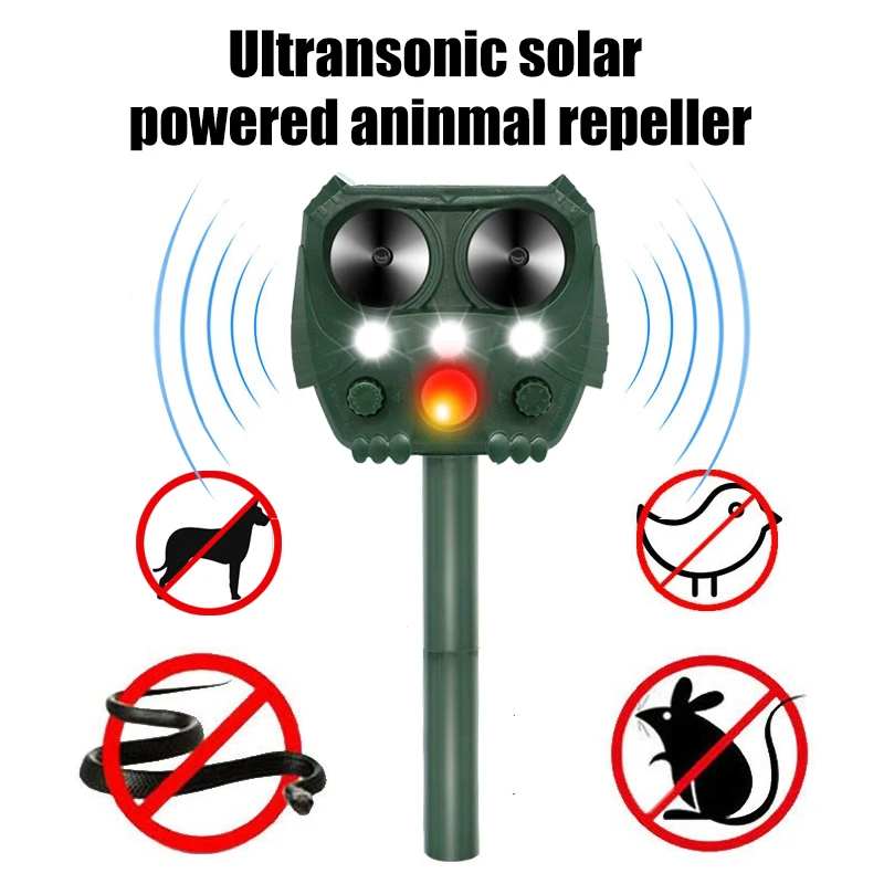 

Deterrent Repeller Uin Animal And Pests Sensitive Insect Ultrasonic Control Battery Adjustable Garden Operated Repellents