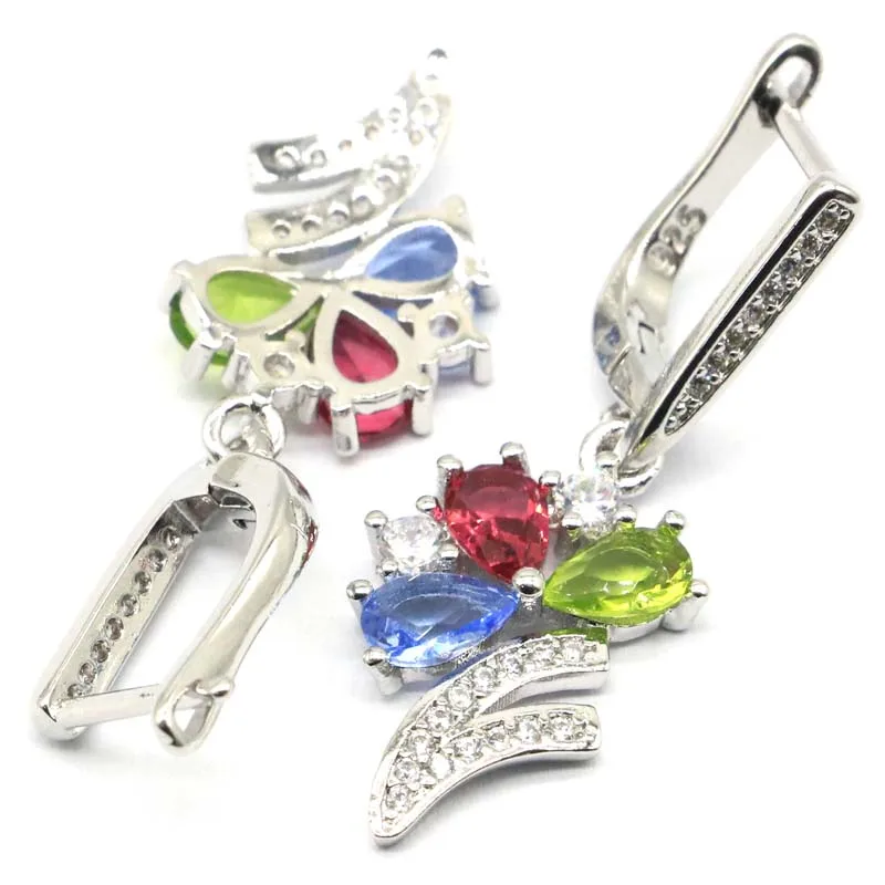 36x13 мм Мульти Цвет создан Перидот Танзанит гранатовый родолит яркий белый