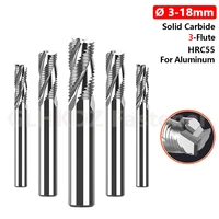 %c3%b8 3mm 18mm solid carbide roughing end mill wave blade 3 flute spiral router bit cnc milling cutter tool hrc55 for aluminum alloy