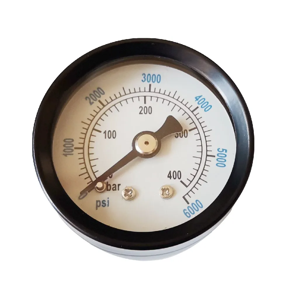 

PCP High Pressure Gauge Dia. 40mm 1/8'' NPT Rear Back 400 Bar 6000PSI Manometer For Air Gas
