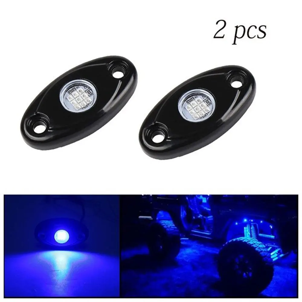 

Vehemo 2PCS 5 Color LED Atmosphere Light 12V 9W Car Bottom Decoration Lamp Auto Exterior Accessories Waterproof Universal