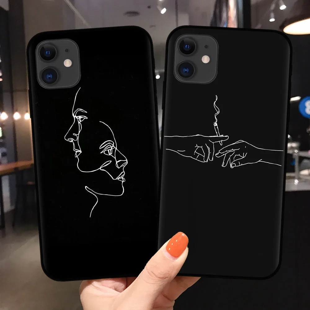 Силиконовый чехол для iPhone 11 Pro Max XR Xs X 6 6s 7 8 plus с абстрактным рисунком | Мобильные
