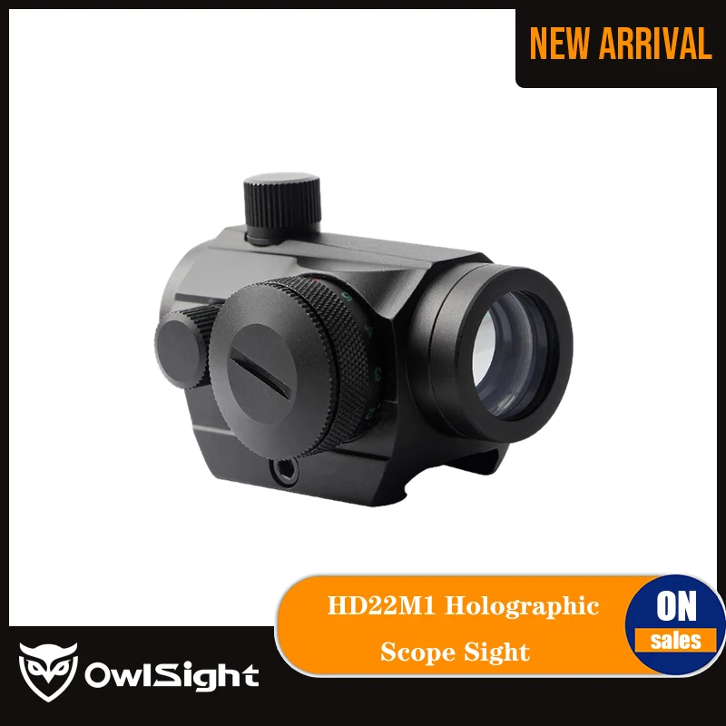 

Голографический прицел OwlSight HD22M1 с красной точкой и рельсовым креплением для страйкбола, тактической охоты