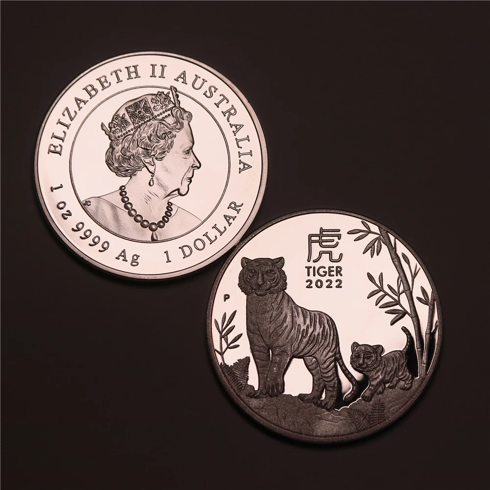 

1 Oz 2022 Australia Münze Tiger Silver Coin Elisabeth II Silver Coin