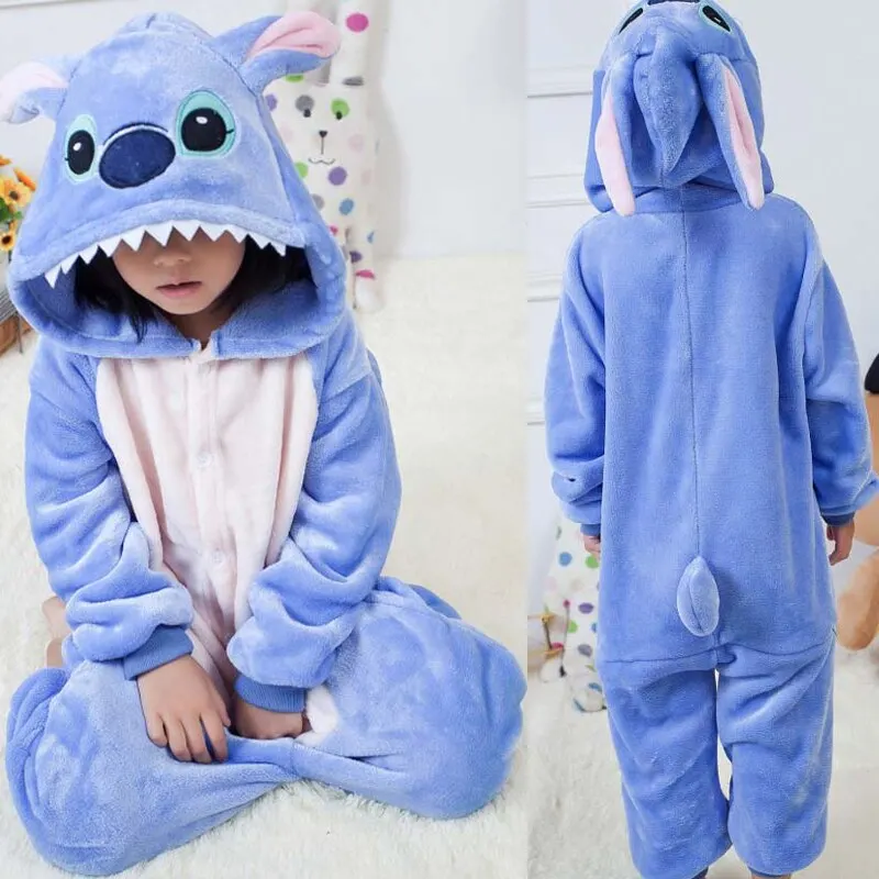Кигуруми Стич Kigurumi пижама для детей и взрослых Единорог Пикачу Дракон |