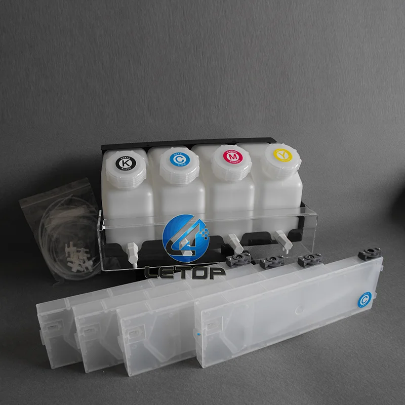 set 4 цвета СНПЧ Насыпная система чернил для Mimaki/Roland/Mutoh и других 4 цветных принтеров - Цвет: set