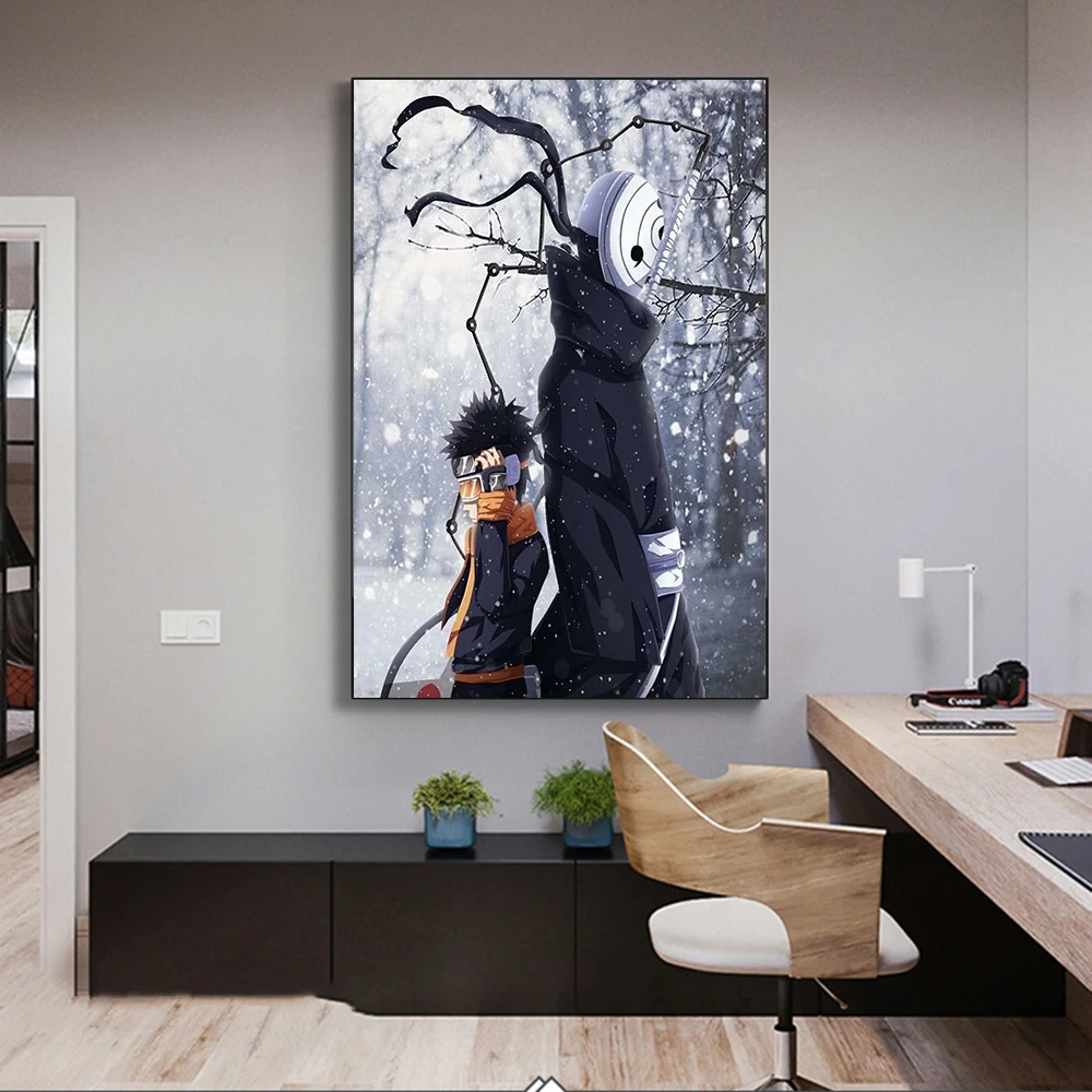 

Naruto Obito Uchiha HD Poster Japan Anime Home Decoration Prints Wall Art Canvas Painting Pictures for Living Room Gift Cuadros