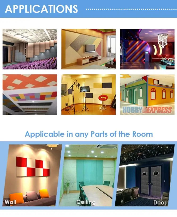 Arrowzoom звукоизоляции полиэстер ткань 12x12 &quotстудийная звукоизоляция акустические