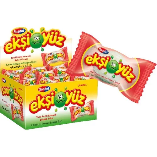 

Saadet Ekşiyüz Gum 100 Pieces Tutti Frutti Flavored FREE SHİPPİNG