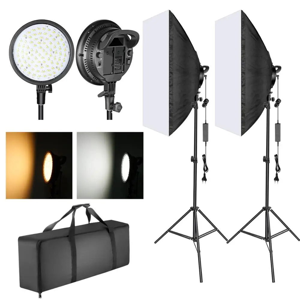 Neewer светодиодный светильник софтбокс ing Kit: 20x28 дюймов 48 Вт Диммируемый