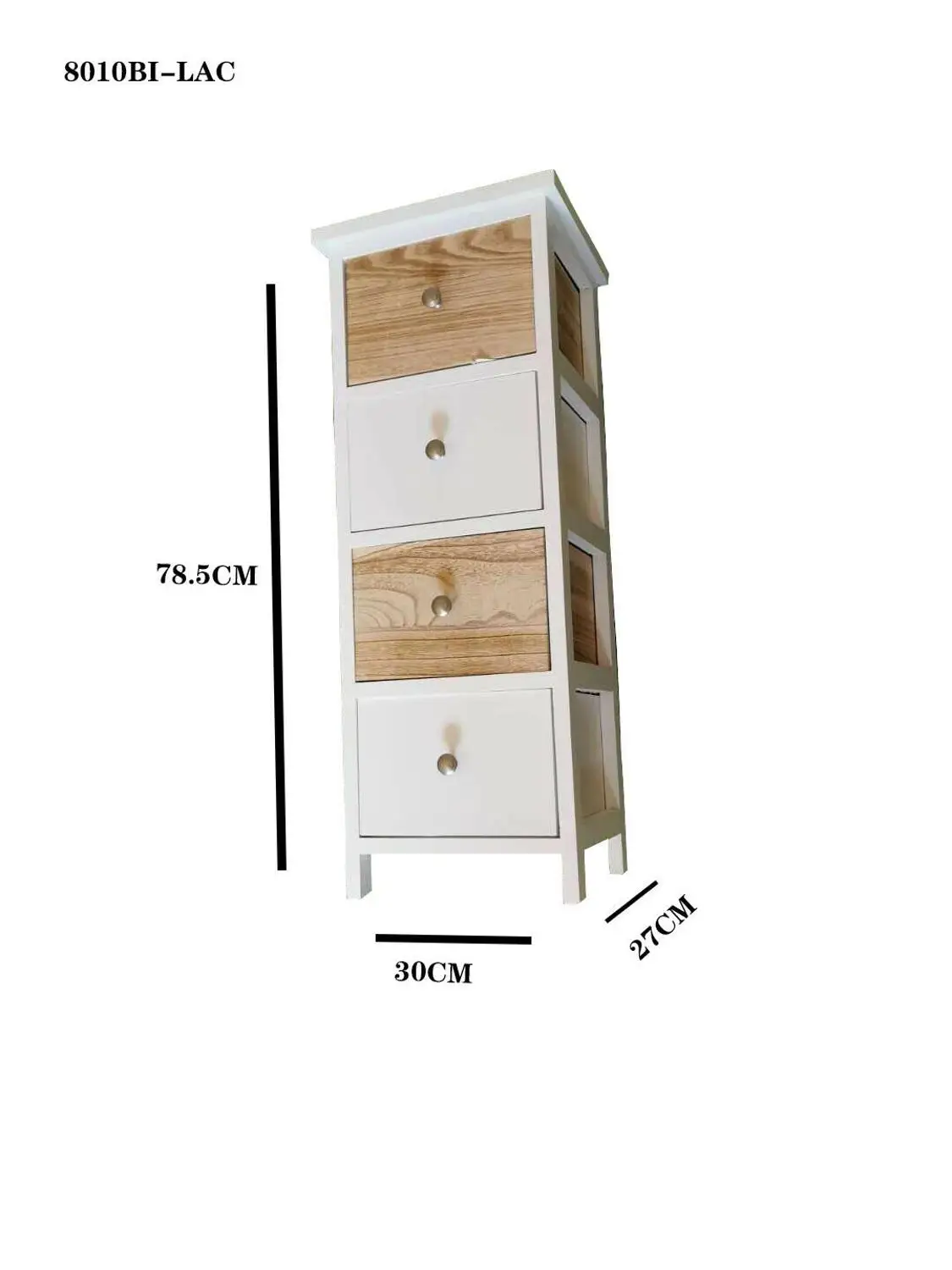 Cajoneras BI LAC De 4 Cajones двухцветная Кольцевая вспышка коричневый y Blanco 27x78 5x30 Envió Rapido Desde