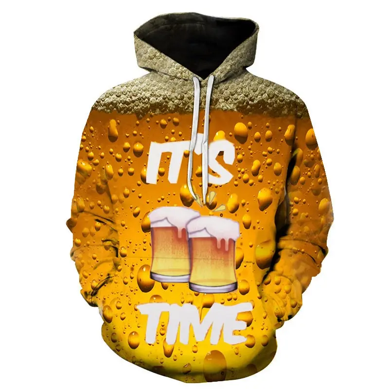 

3 d digital print interesting lovely series sweatshirt hoodie skull/ flame/ beer outdoor leisure hoodies pullovers thin hoodies