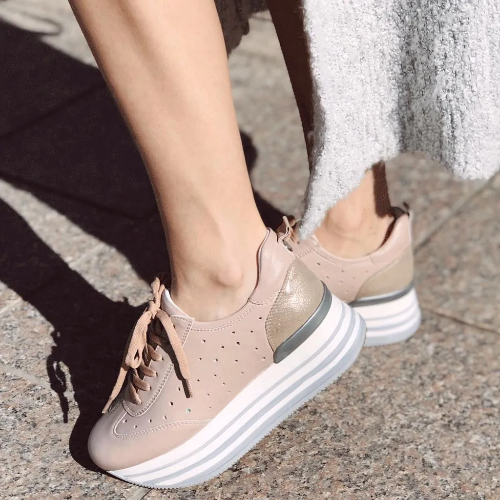 Sail Lakers-Leather Women Casual Shoes Breathable Ladies Platform Sneaker Footwear Chaussure Femme | Обувь