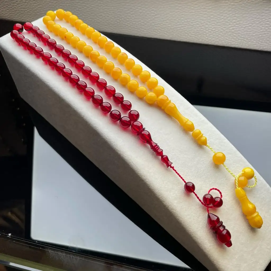 

2 Adet Kehribar Tesbih Sar Ve Krmz Hediyelik Taraftar Galatasaray