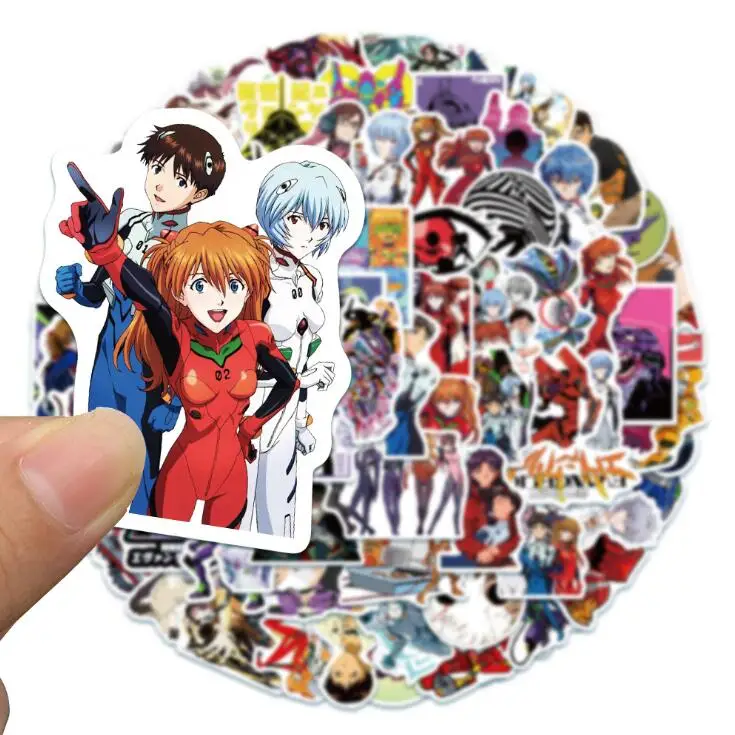 Стикеры японские аниме Евангелион для холодильника компьютера багажника