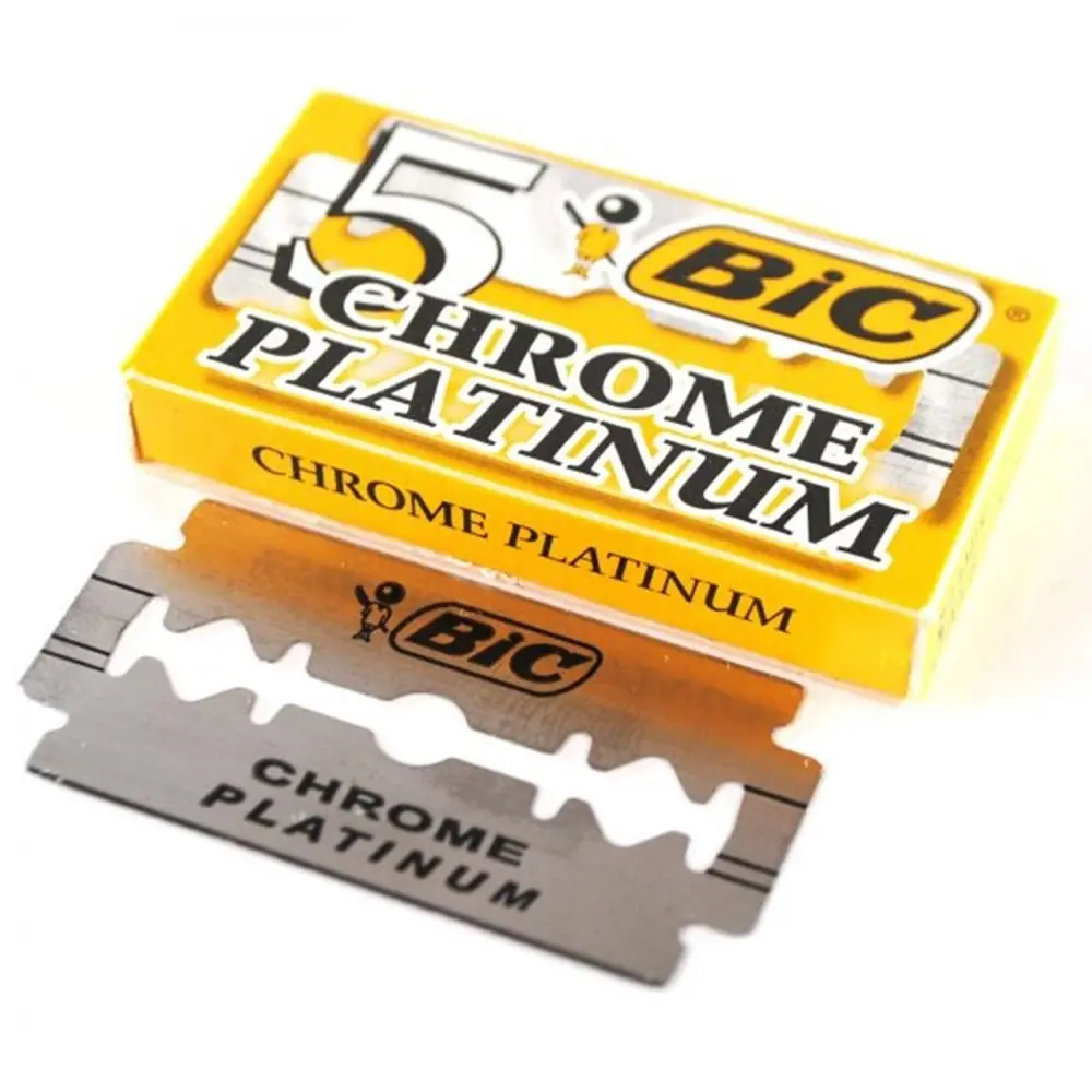 Бритвенные лезвия BIC Chrome Platinum с двойным краем 50 100 200 шт Бесплатная доставка |