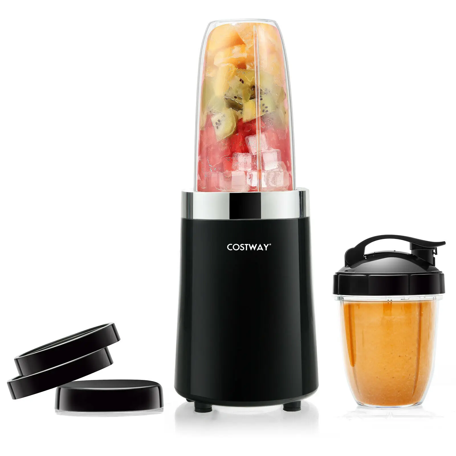 1000W Portable Blender 6-Blade Smoothie Blender with 12 Oz & 24 Oz Travel Bottle  ES10060US-BK