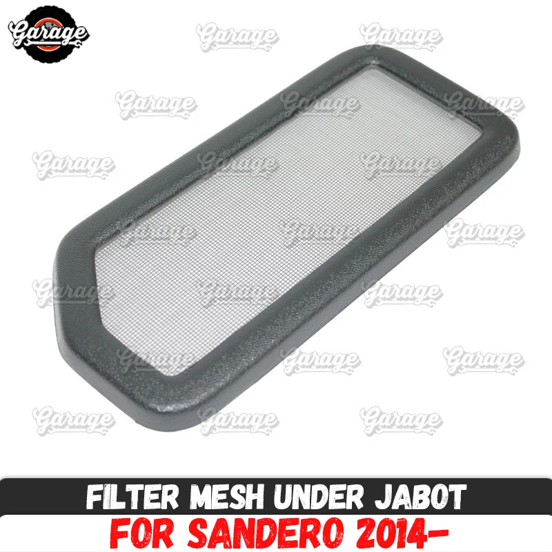 Filter mesh for Renault Sandero 2014- under jabot ABS plastic accessories guard function cover protective pad car styling tuning |