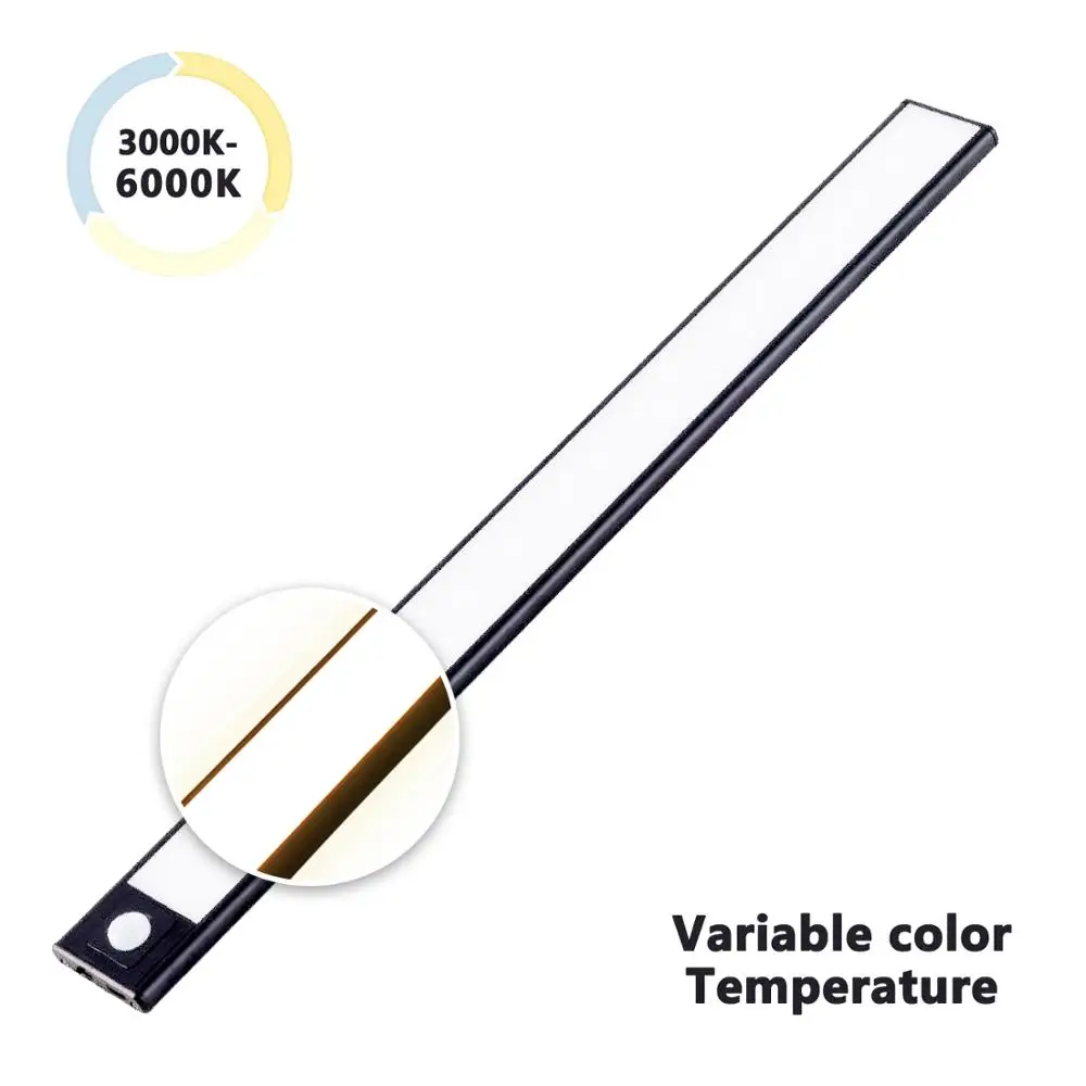 pir motion sensor 2040cm magnet installation usb chargeable powered led kitchen light lamp for cabinet wardrobes closet free global shipping