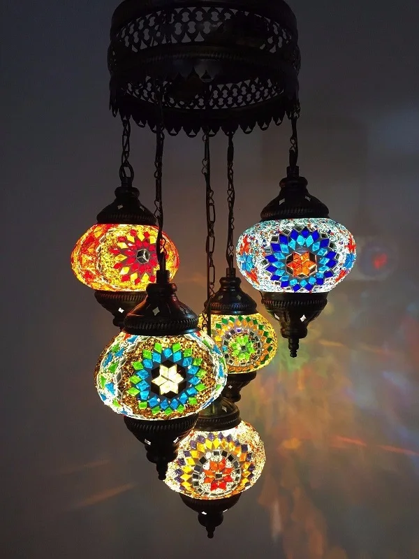 Бесплатная доставка Турецкая ручная работа 5 шаров марокканская мозаика