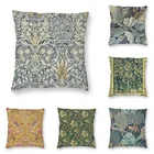 Винтажная наволочка с рисунком Вильяма Морриса со змеиной головой, квадратная декоративная наволочка для салона