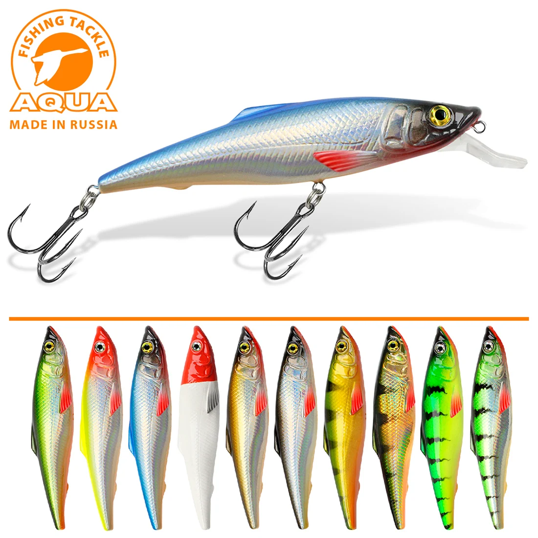 Воблер для рыбалки AQUA Kloss 100mm, вес 17,0g (Crank bait Fishing Lure Artificial Hard Baits)