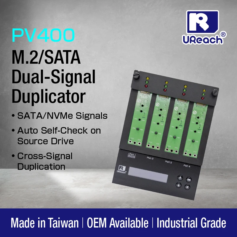 M2 NVMe SSD Duplicator U-Reach PV400 SATA NVMe Cross-Signal Duplication M2 SSD Copier