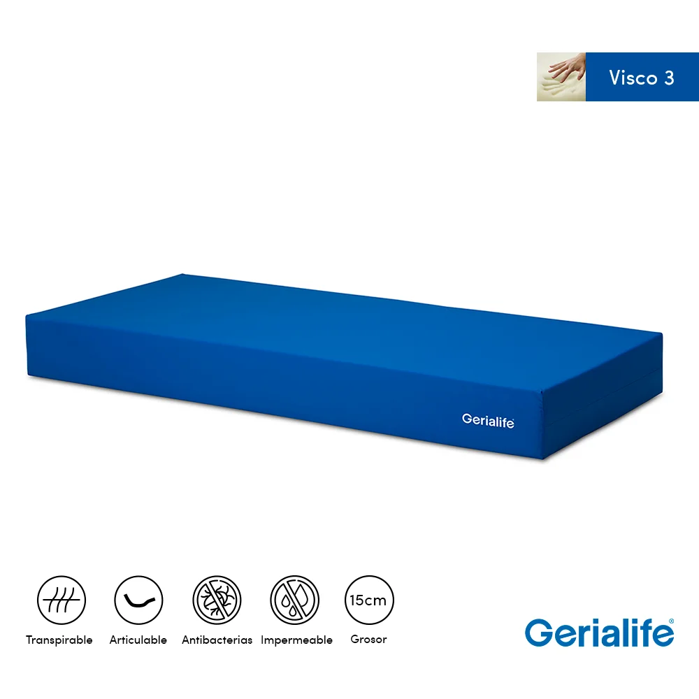 GERIALIFE®Colchón gerialtrico hospitalio Articulado | 3 см viscoelagica Funda Sanitaria непроницаемый Мебель