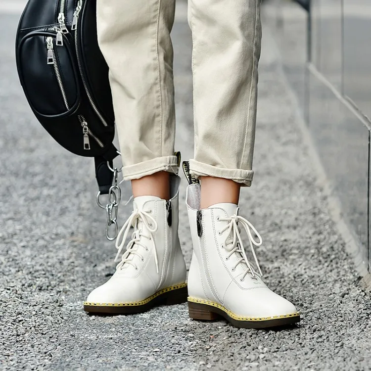 

2019 Winter Genuine Leather Casual Martin Boots Boots Women's Sheepskin Boots 3 Colors Size 35 to 40 LS9517