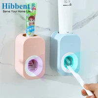hibbent wall mounted toothpaste squeezer automatic toothpaste dispenser self adhesive toothpaste holder bathroom accessories