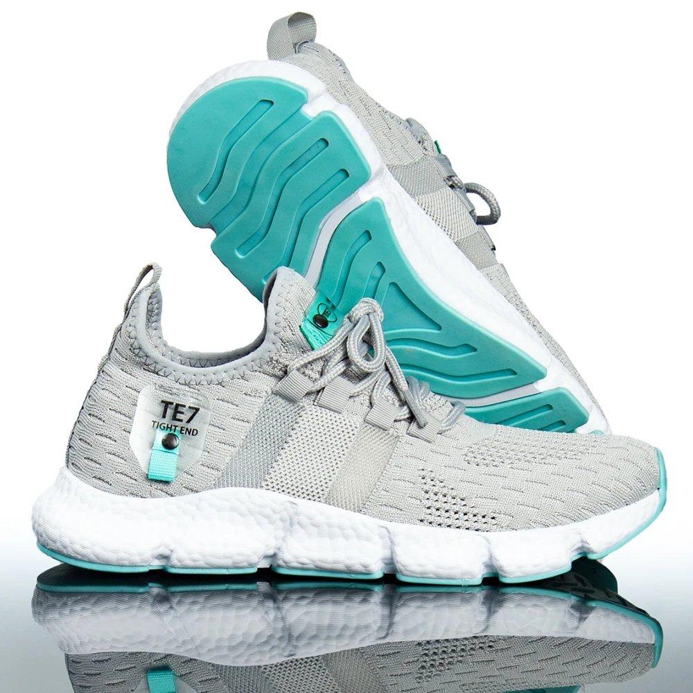 

Shoes Men Sneakers Male Mens Casual Shoes Women's Sneaker Shoes Unisex Artificial Leather Gray - Turquoise Lace-Up Normal Fit Comfortable Flexible Fashion Orthopedic Breathable Fashion Loafers Running Shoes Letoon TE7