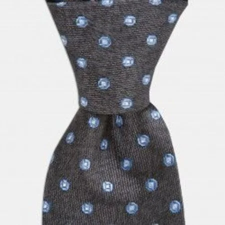 

Blue Print Wool Silk Tie 67828405