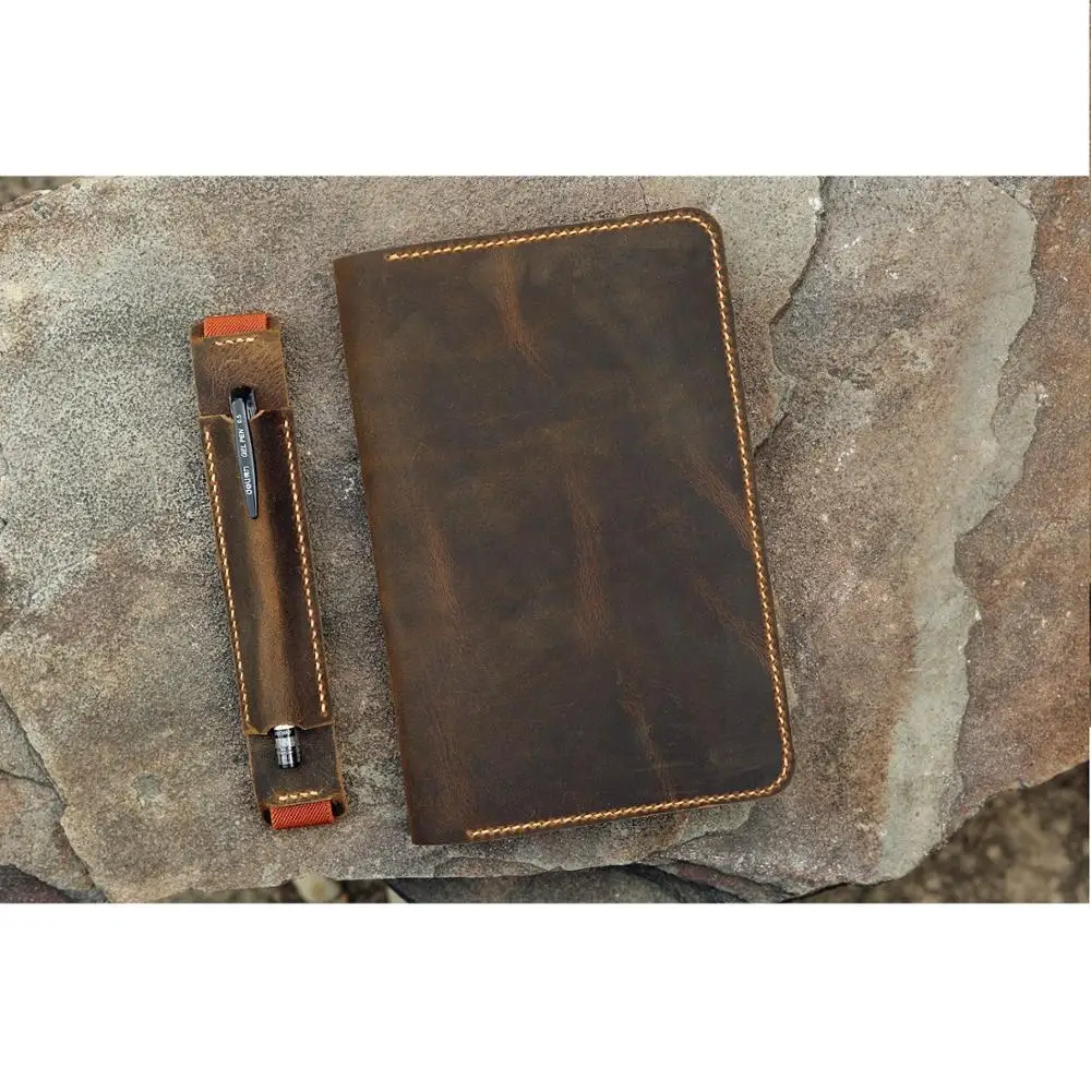 Персонализированный кожаный чехол для большого ноутбука moleskine ежедневника