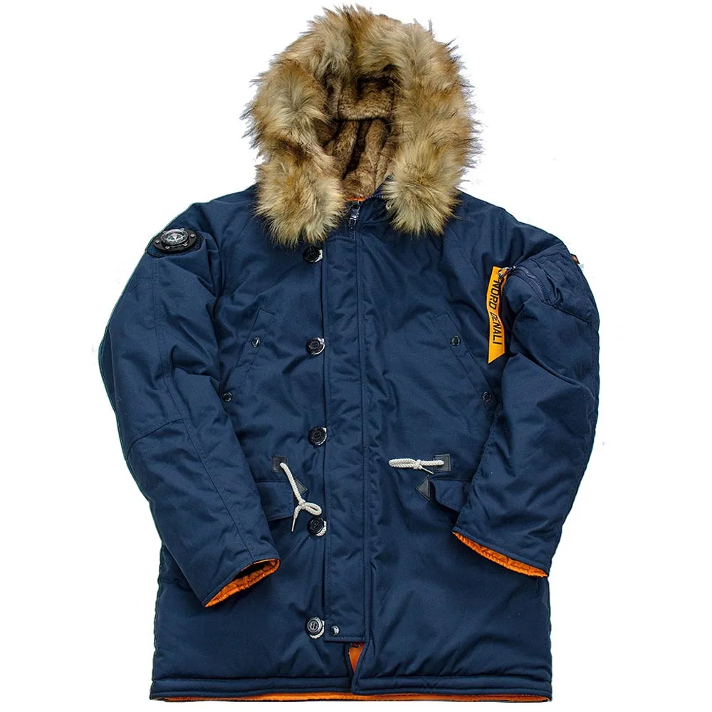 Куртка-аляска зимняя. Oxford 2.0 compass NorDenali мужская rep blue/orange нейлон. В стиле милитари |