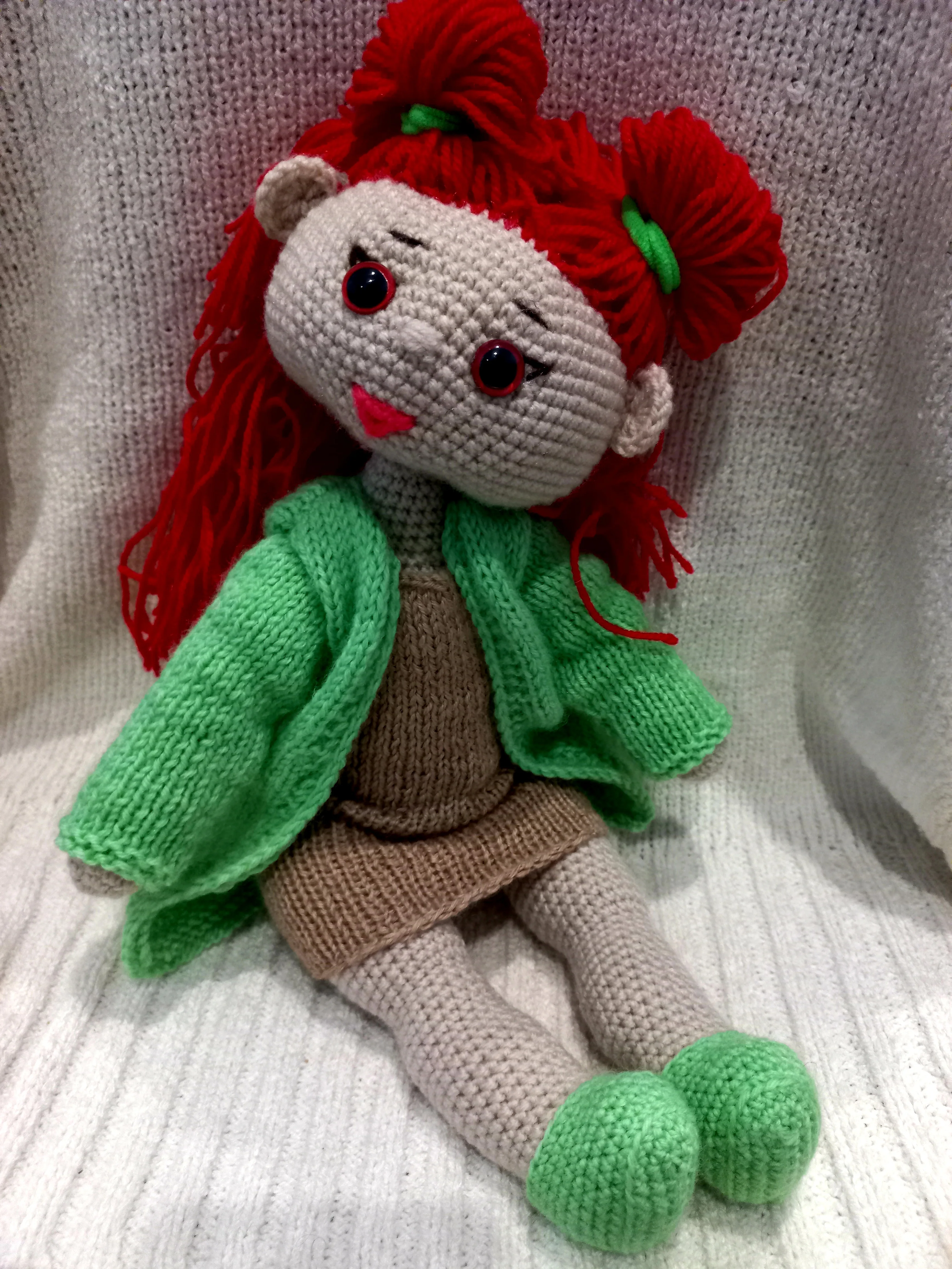 Мягкая игрушка куколка Ариша 32 см игрушки для девочек безопасная ручная работа |