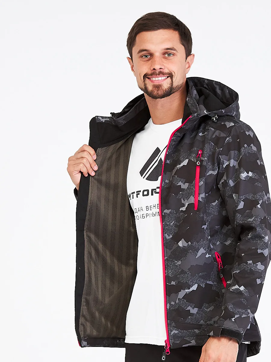 Костюм мужской softshell темно-серого цвета 01941-1TС | Спорт и развлечения