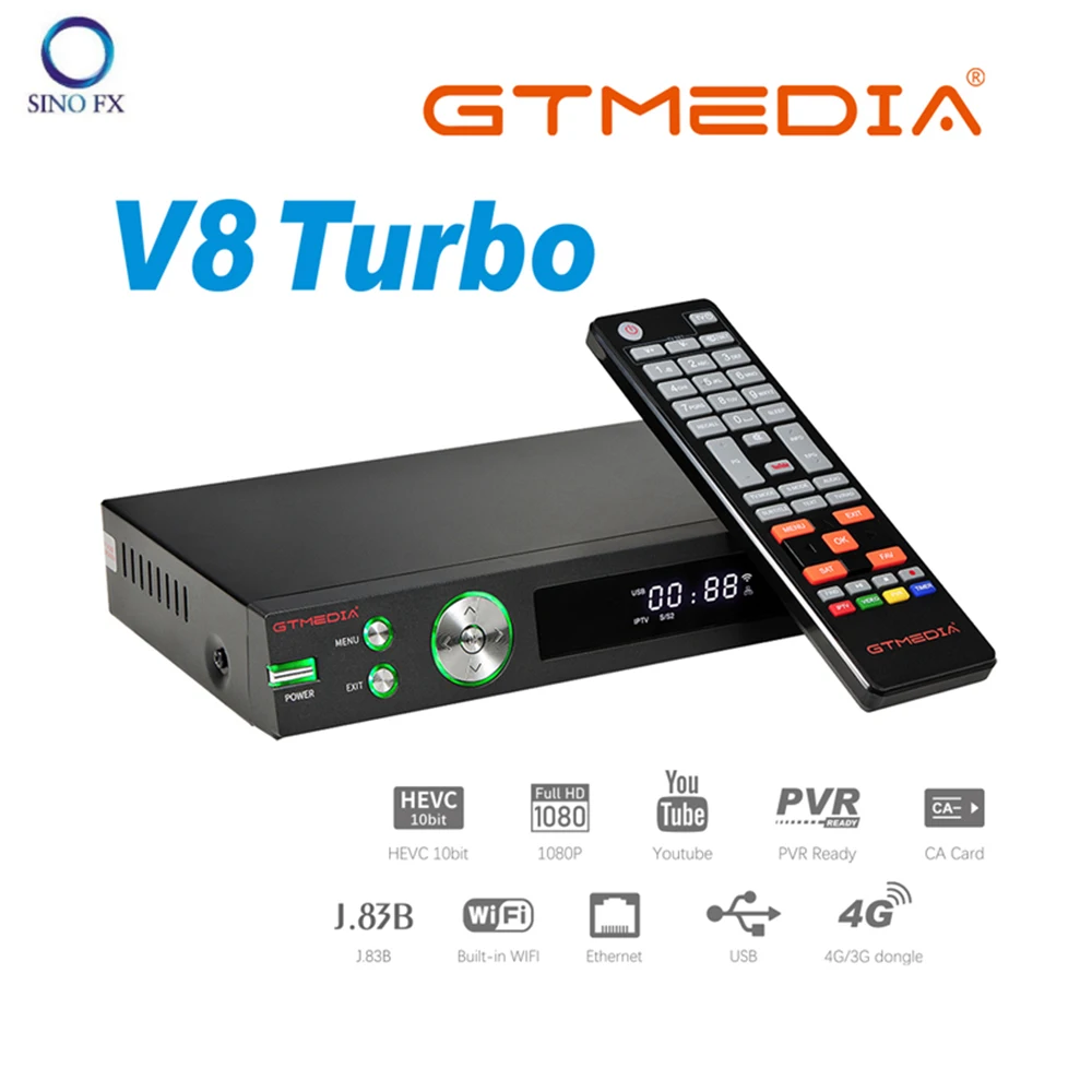 

GTMEDIA V8 Turbo DVB-S2/S2X/T2/Cable Combo Set Top Box Better Than V8 Pro2