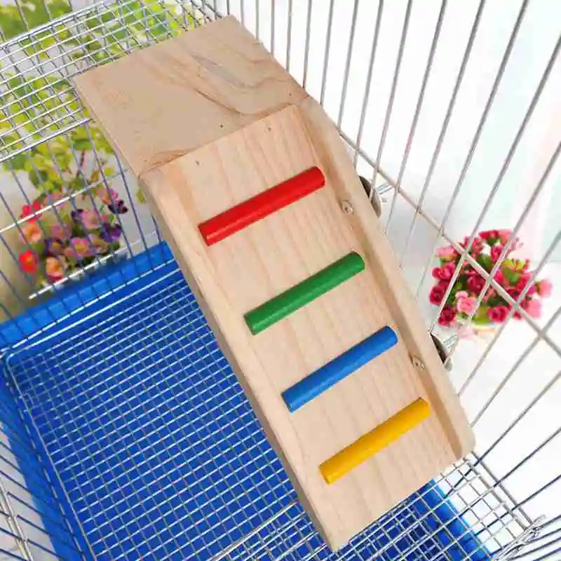 

Wooden Hamster Totoro Chinchilla Scaling Ladder Crawling Bridge Climbing Ladder Mouse Bird Rat Exercise Toys