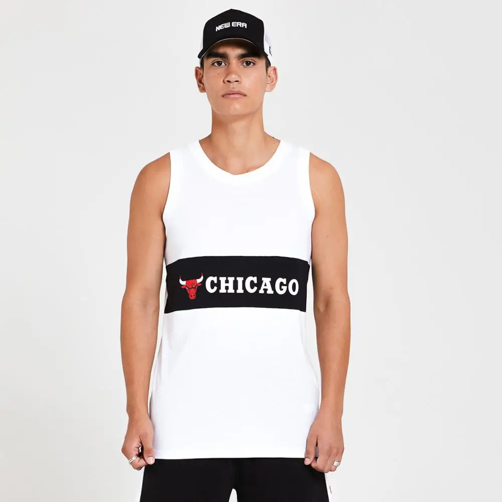 Майка New Era Chicago Bulls NBA черный белый|Мужские футболки| |