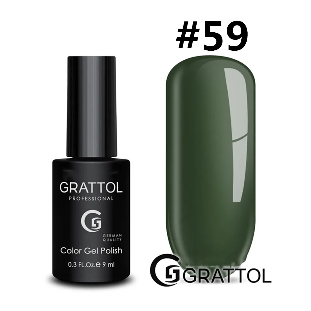 

GRATTOL Professional UV Gel Nail Gellak UV Polish Gel Lacquer UV LED Soak Off Nail Art Nail Permanent nail Olive Green Color