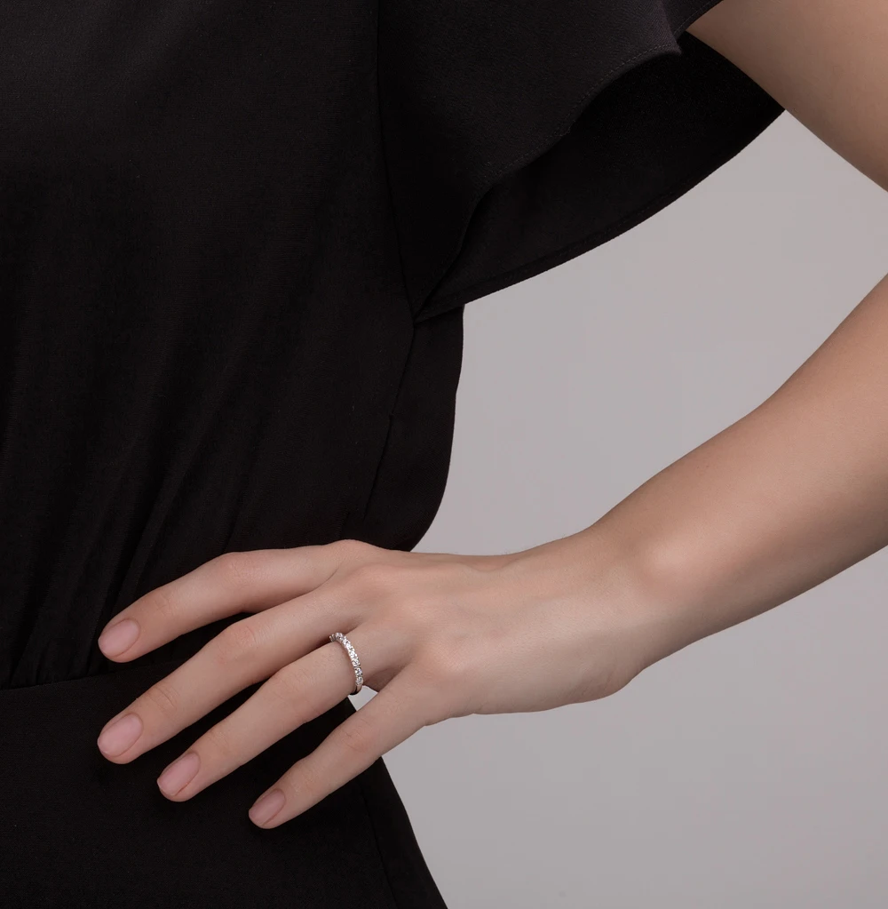 Silver ring with cubic zirconia 94012743 SUNLIGHT test 925 |